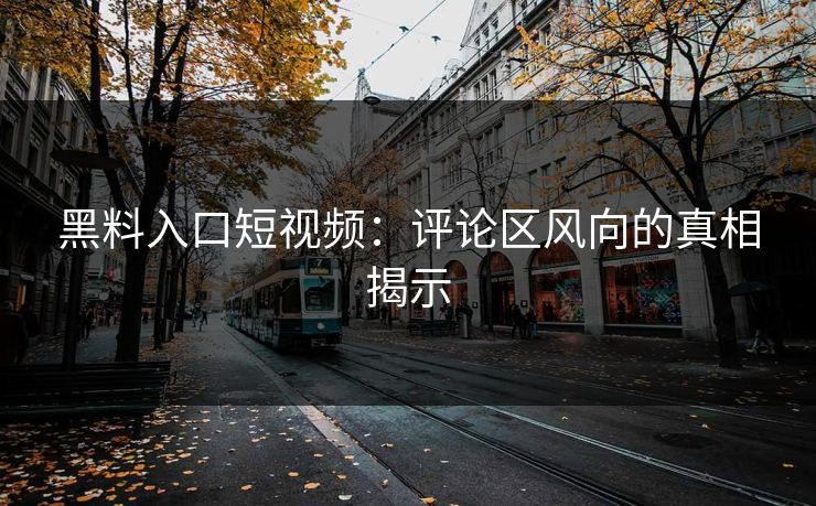 黑料入口短视频：评论区风向的真相揭示